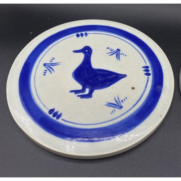 Ken Edwards El Palomar Mexican Pottery Round Rooster & Duck Trivet 7" LOT 2 - Picture 3 of 12